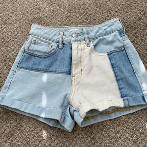 Pacsun split denim mom shorts